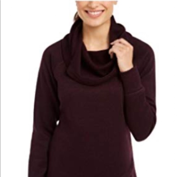 Ideology Cowl-Neck Pullover,Dark Eggplant XXL - Picture 2 of 7